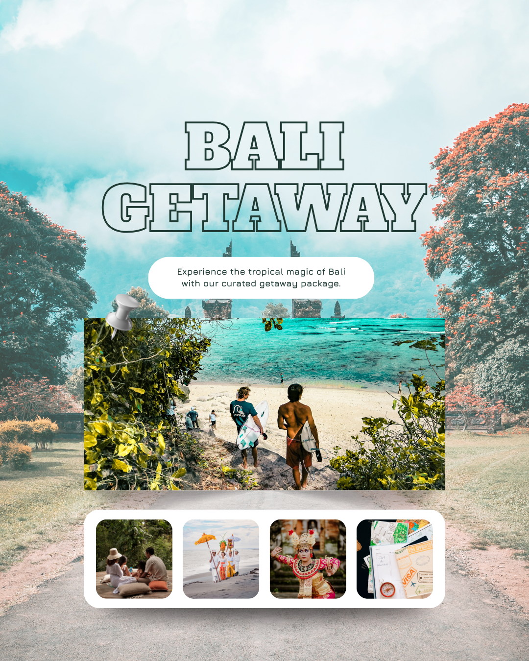 blue and green travel instagram post